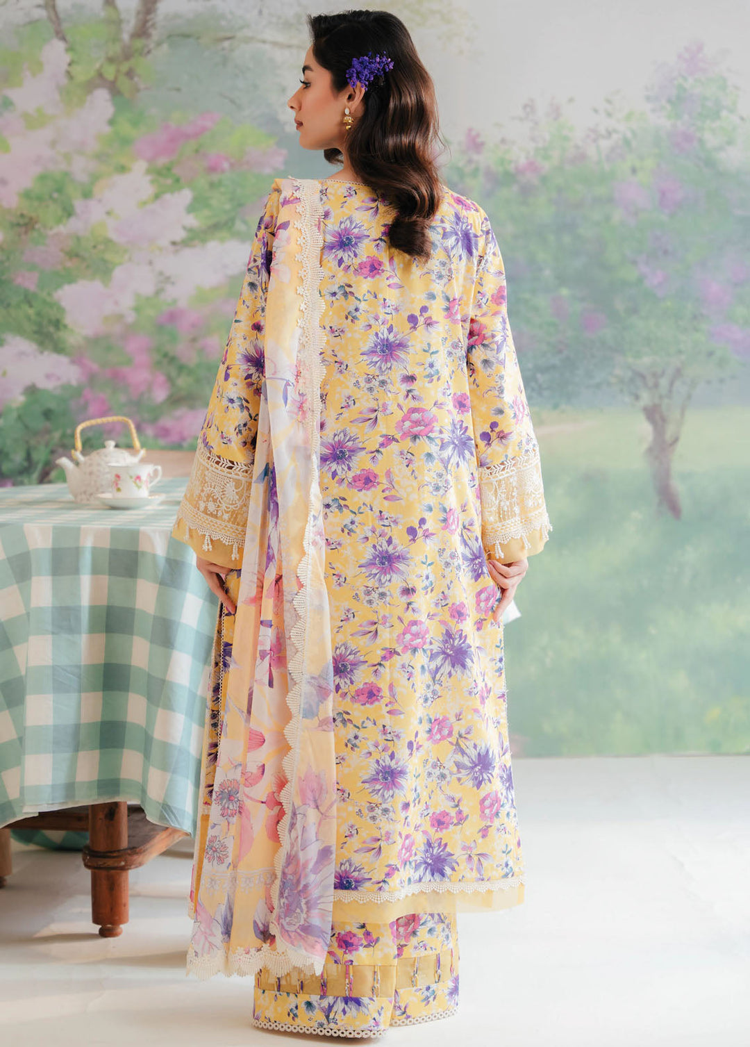 The Floral Charm By Afrozeh Embroidered Lawn Suits Unstitched 3 Piece AF24FC AL-24-V1-01 Tuscany - Summer Collection