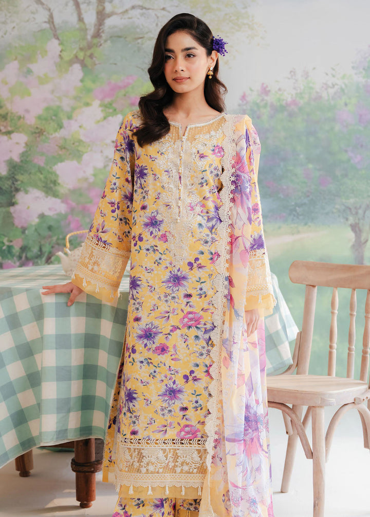 The Floral Charm By Afrozeh Embroidered Lawn Suits Unstitched 3 Piece AF24FC AL-24-V1-01 Tuscany - Summer Collection