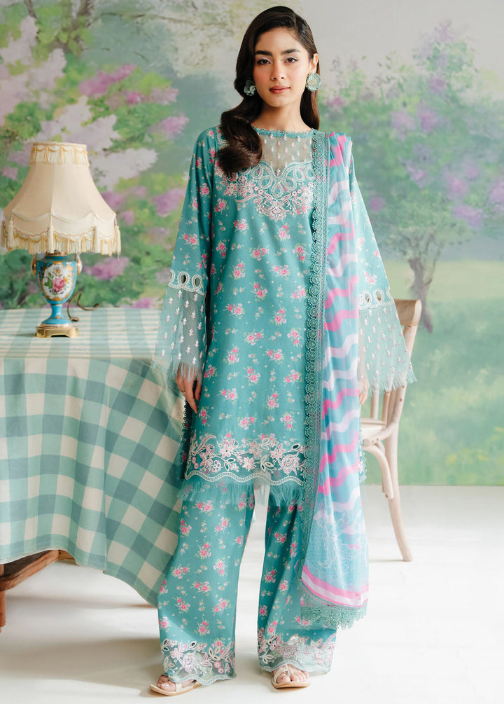 The Floral Charm By Afrozeh Embroidered Lawn Suits Unstitched 3 Piece AF24FC AL-24-V1-02 Erasmus - Summer Collection