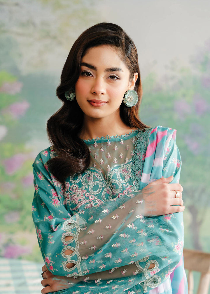 The Floral Charm By Afrozeh Embroidered Lawn Suits Unstitched 3 Piece AF24FC AL-24-V1-02 Erasmus - Summer Collection
