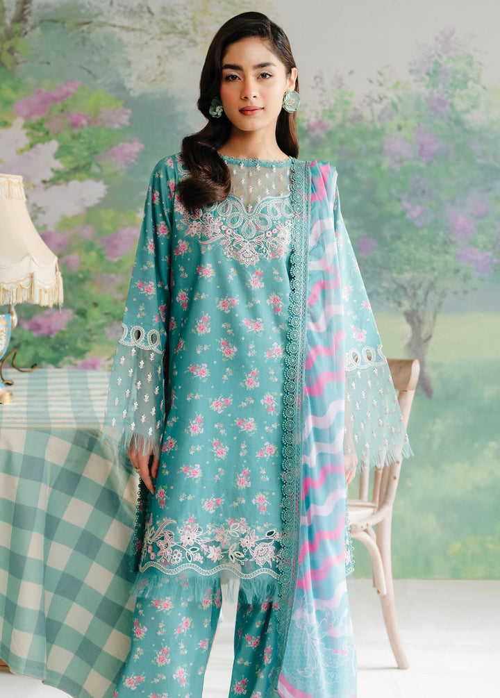 The Floral Charm By Afrozeh Embroidered Lawn Suits Unstitched 3 Piece AF24FC AL-24-V1-02 Erasmus - Summer Collection