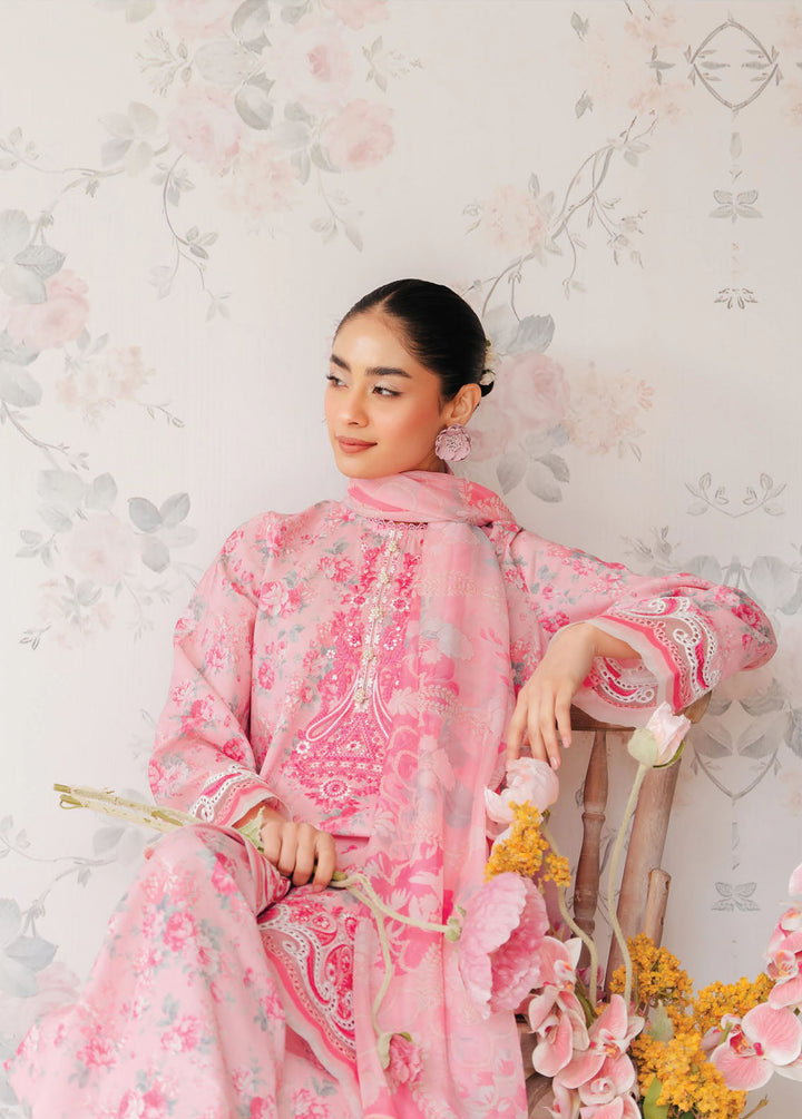 The Floral Charm By Afrozeh Embroidered Lawn Suits Unstitched 3 Piece AF24FC AL-24-V1-04 Begonia - Summer Collection