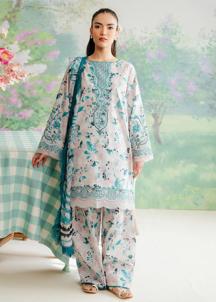 The Floral Charm By Afrozeh Embroidered Lawn Suits Unstitched 3 Piece AF24FC AL-24-V1-05 Cashmere - Summer Collection
