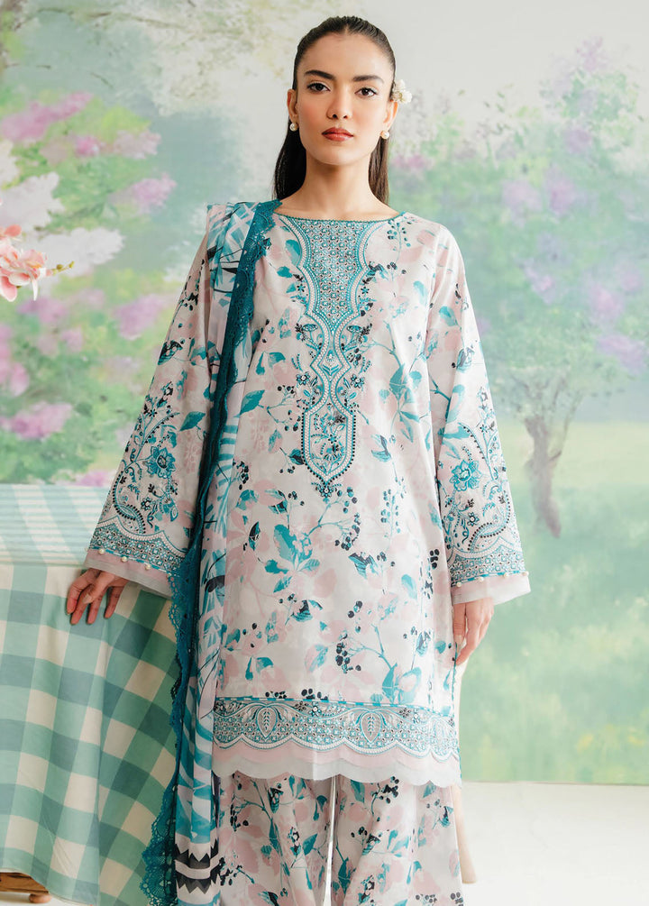 The Floral Charm By Afrozeh Embroidered Lawn Suits Unstitched 3 Piece AF24FC AL-24-V1-05 Cashmere - Summer Collection
