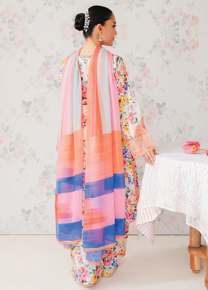 The Floral Charm By Afrozeh Embroidered Lawn Suits Unstitched 3 Piece AF24FC AL-24-V1-06 Sundance - Summer Collection