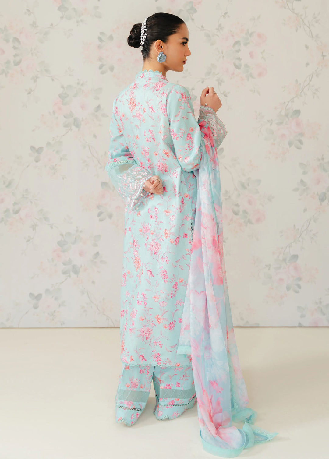 The Floral Charm By Afrozeh Embroidered Lawn Suits Unstitched 3 Piece AF24FC AL-24-V1-07 Bali - Summer Collection