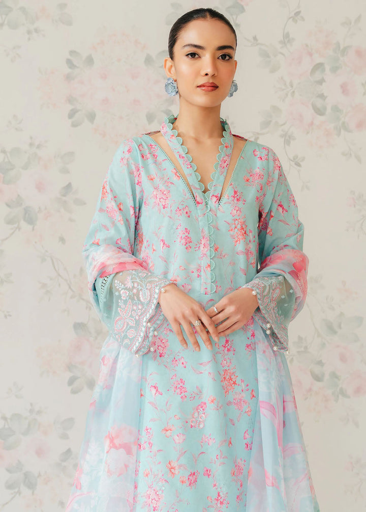 The Floral Charm By Afrozeh Embroidered Lawn Suits Unstitched 3 Piece AF24FC AL-24-V1-07 Bali - Summer Collection