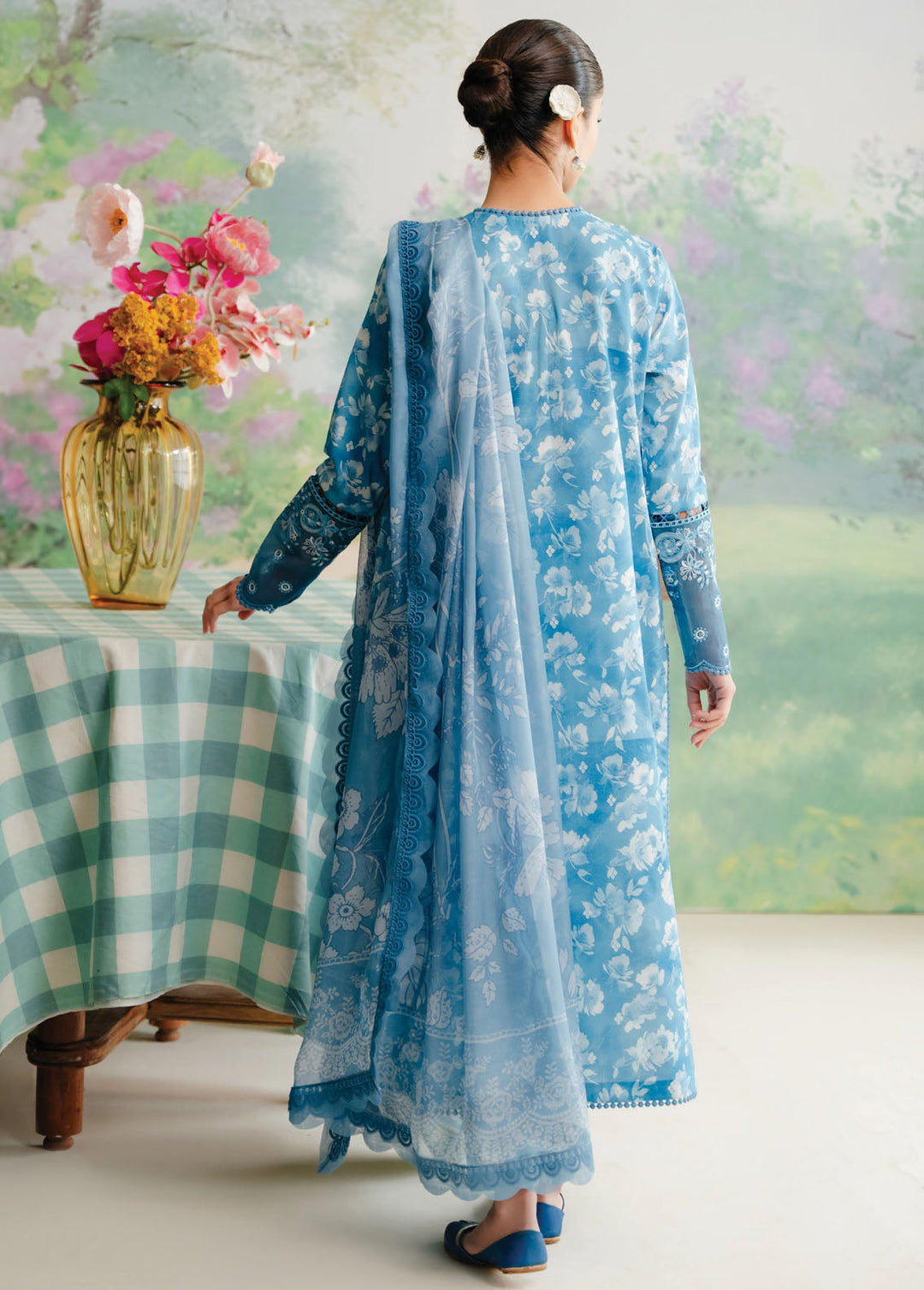 The Floral Charm By Afrozeh Embroidered Lawn Suits Unstitched 3 Piece AF24FC AL-24-V1-08 Nigella - Summer Collection