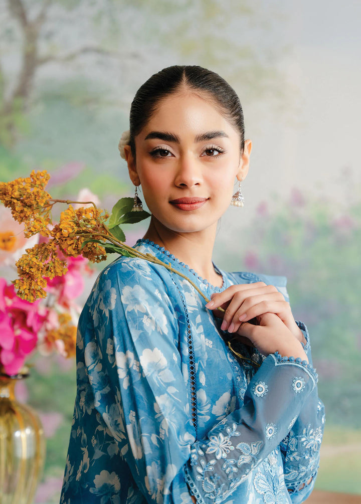 The Floral Charm By Afrozeh Embroidered Lawn Suits Unstitched 3 Piece AF24FC AL-24-V1-08 Nigella - Summer Collection