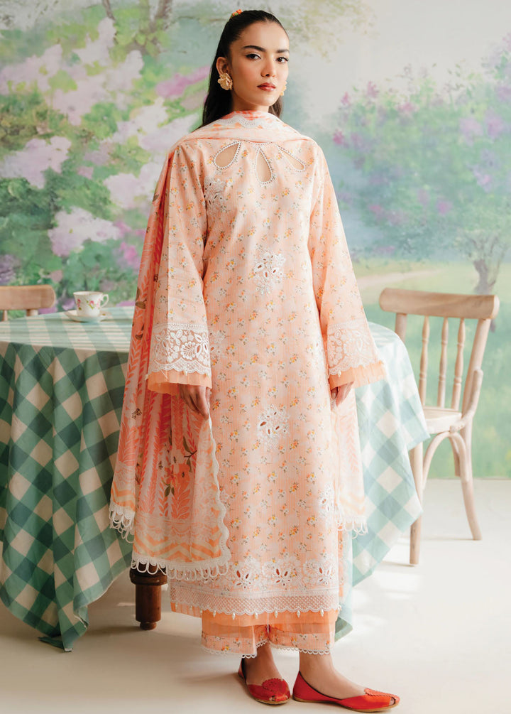 The Floral Charm By Afrozeh Embroidered Lawn Suits Unstitched 3 Piece AF24FC AL-24-V1-10 Buttercup - Summer Collection