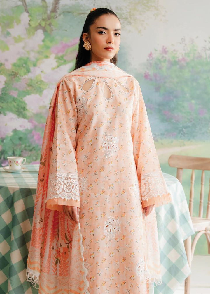 The Floral Charm By Afrozeh Embroidered Lawn Suits Unstitched 3 Piece AF24FC AL-24-V1-10 Buttercup - Summer Collection