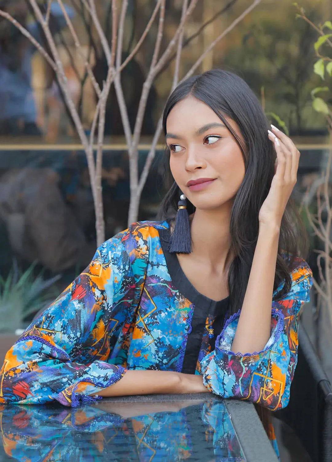 The Girl Store Pret Casual Lawn  2 Piece Suit Vibrancy Blue