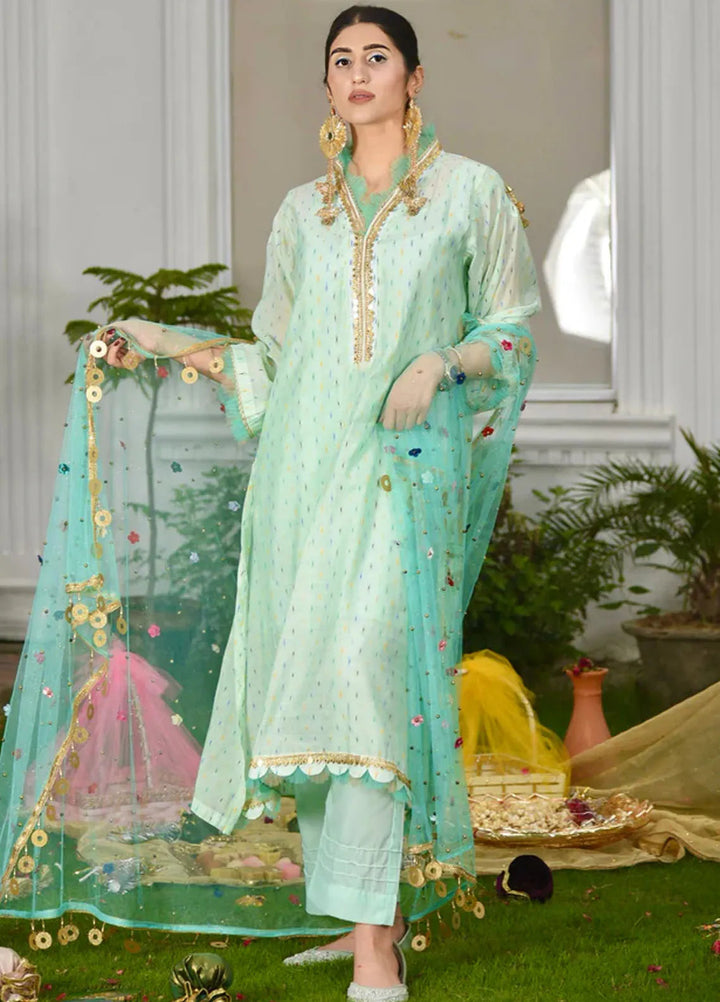 The Girl Store Pret Casual Lawn 3 Piece Suit Aquamarine