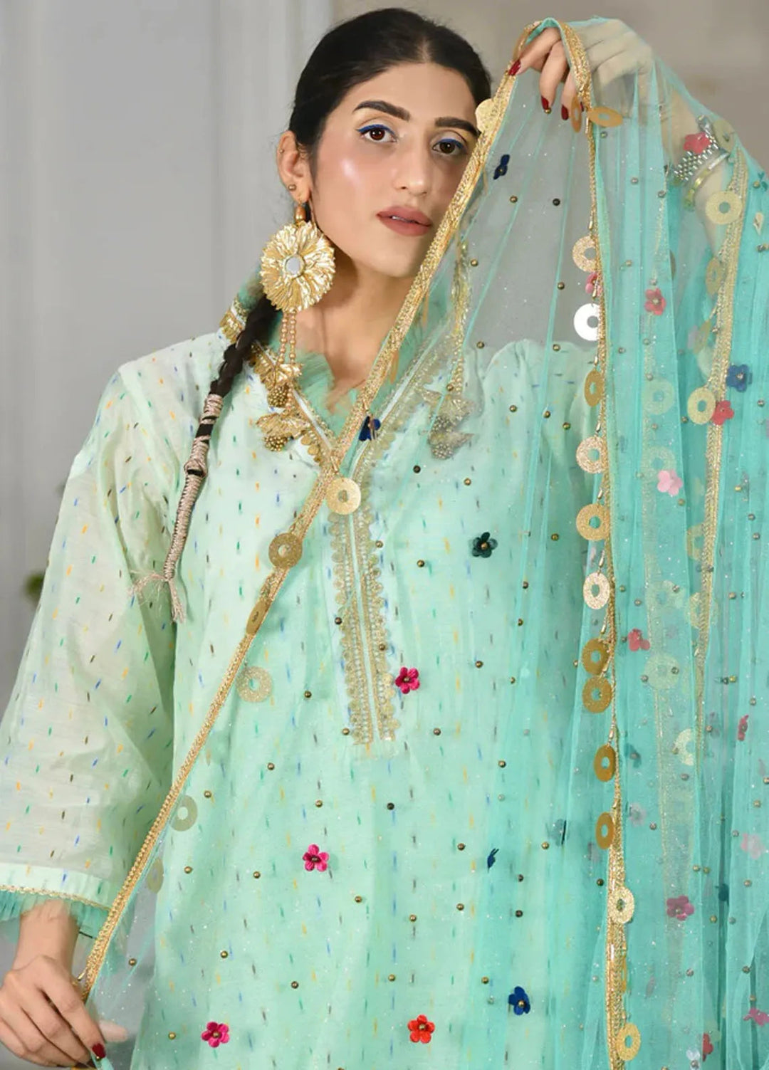 The Girl Store Pret Casual Lawn 3 Piece Suit Aquamarine