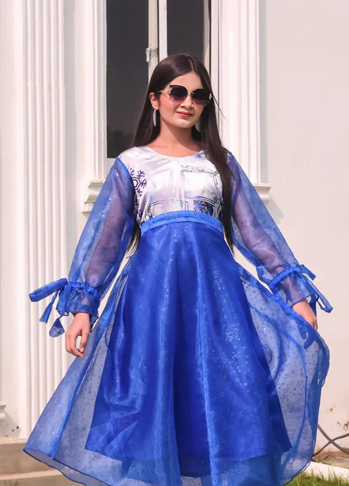 The Girl Store Pret Casual Organza Kurti Frozen Fever Gown