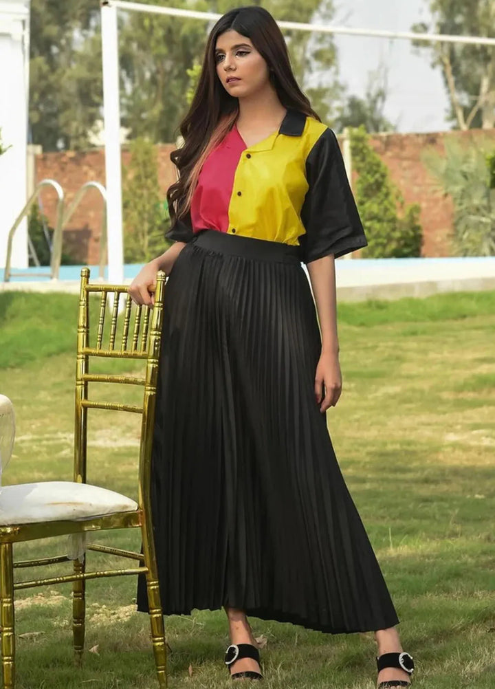 The Girl Store Pret Casual Raw Silk  Kurti Blush Sunset Shirt