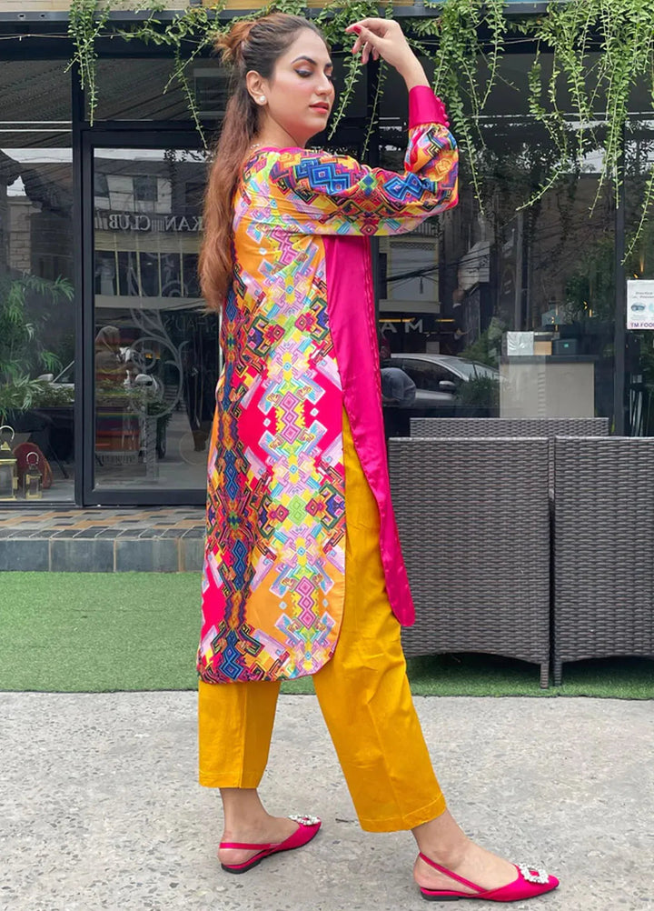 The Girl Store Pret Silk Kurti Prismatic