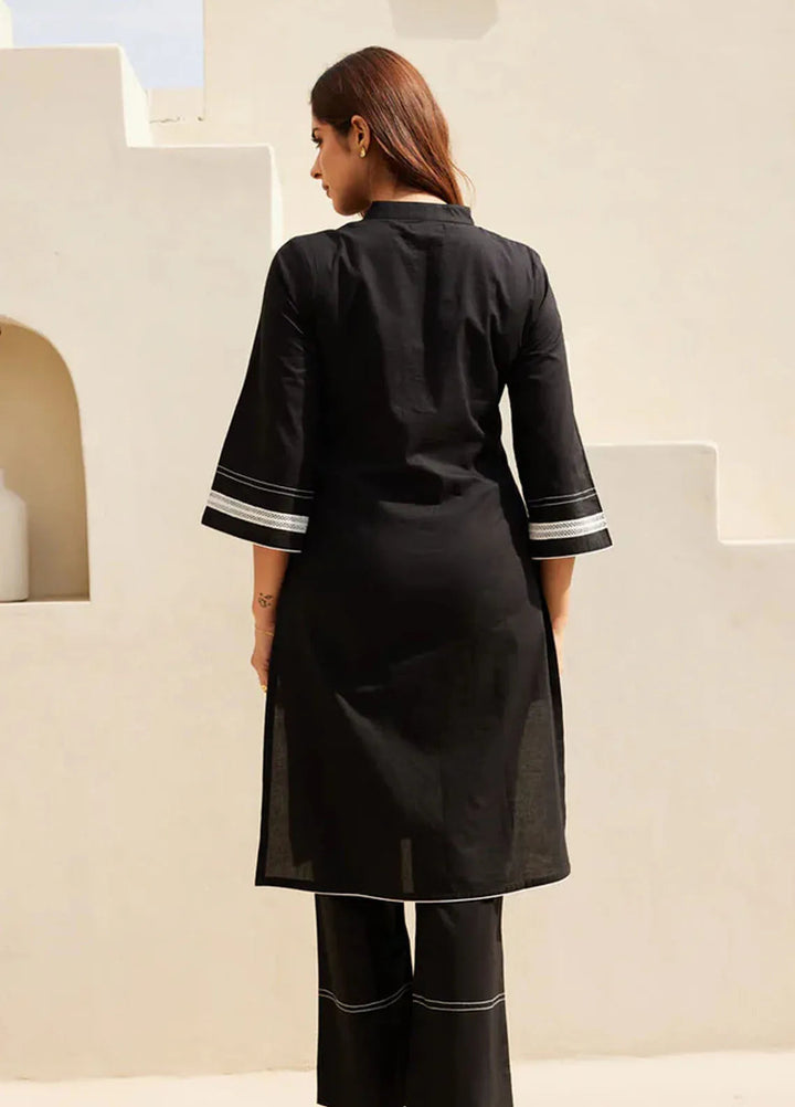 The Girl Store Pret Solid Linen 2 Piece Suit Raven