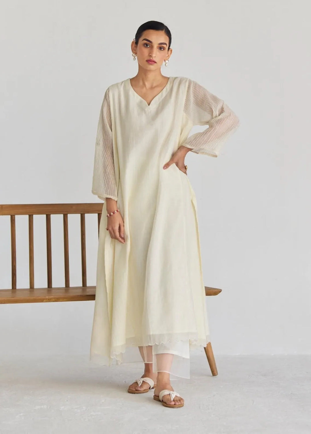 The Girl Store Pret Casual Lawn 2 Piece Suit Cappuccino White