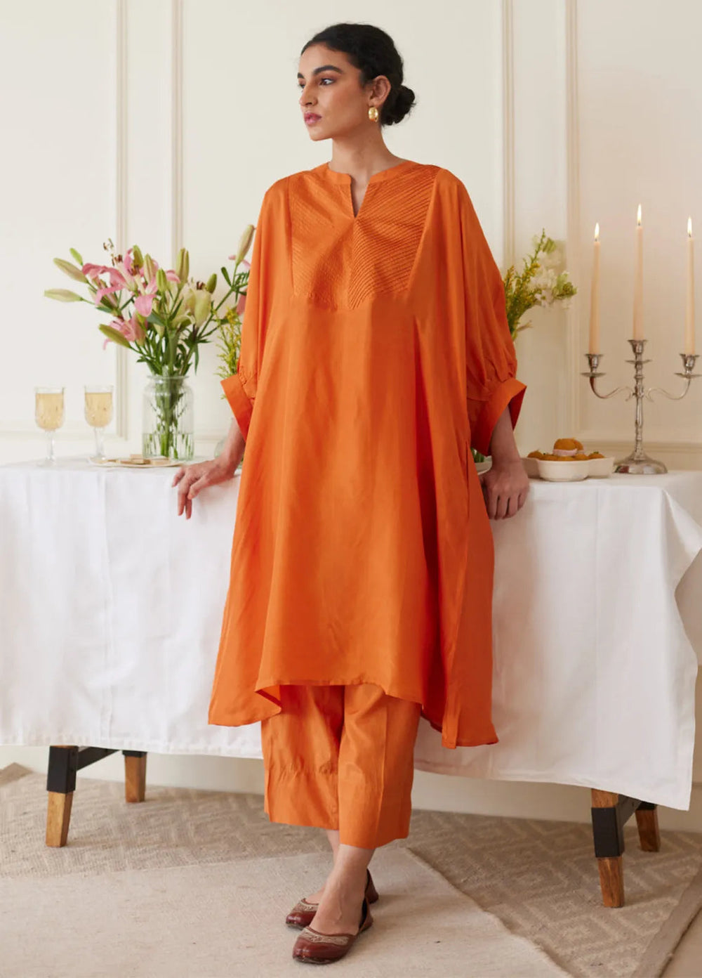 The Girl Store Pret Casual Lawn 2 Piece Suit Tangerine