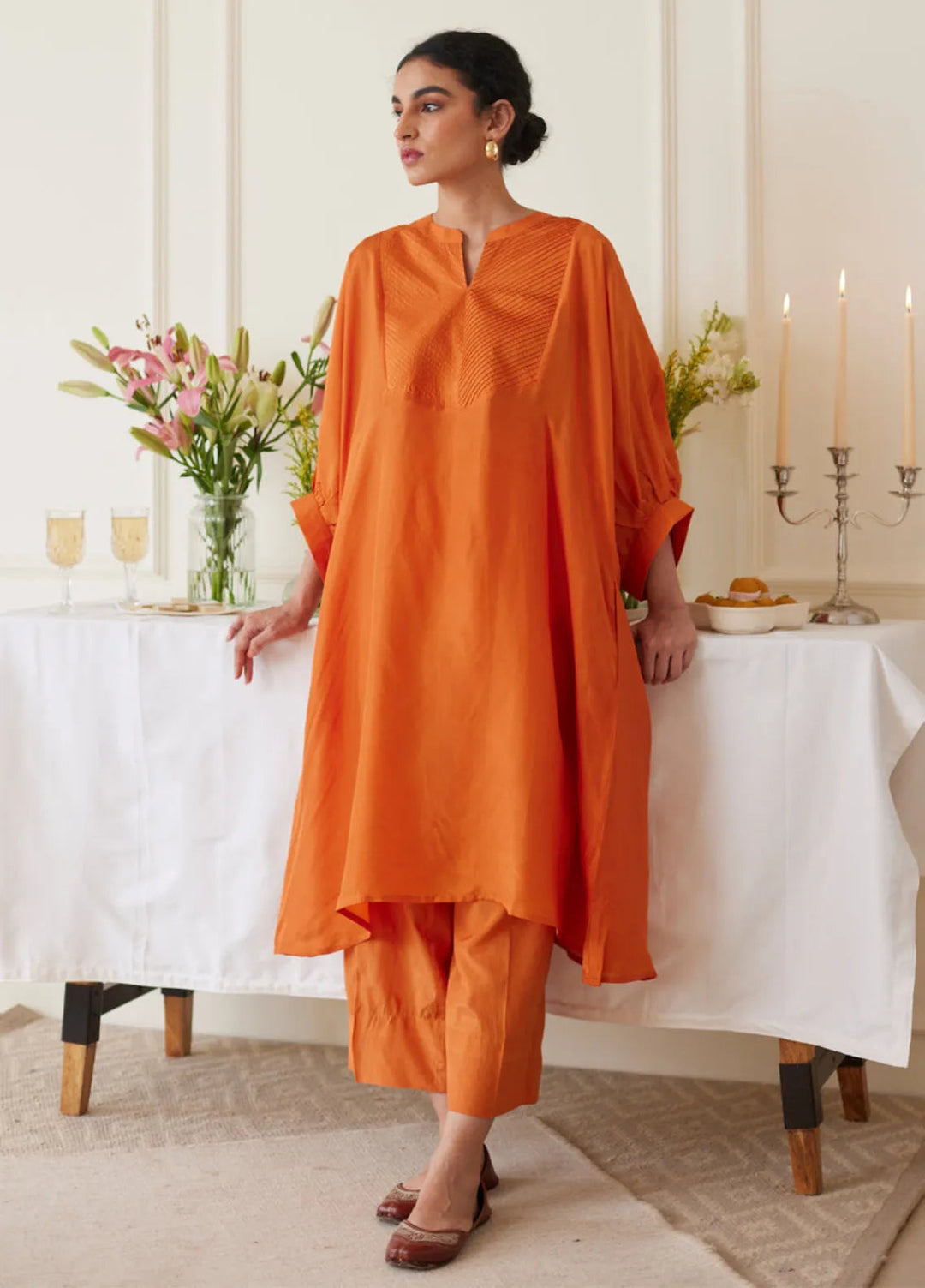 The Girl Store Pret Casual Lawn 2 Piece Suit Tangerine