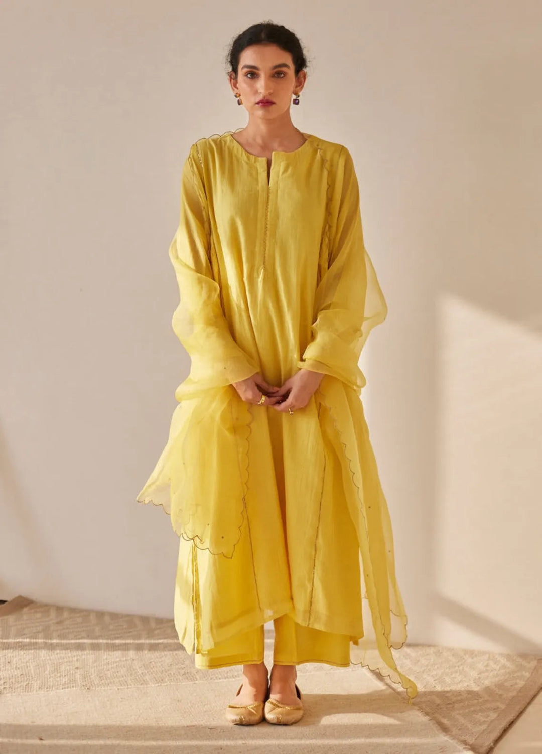 The Girl Store Pret Casual Lawn 3 Piece Suit Corn