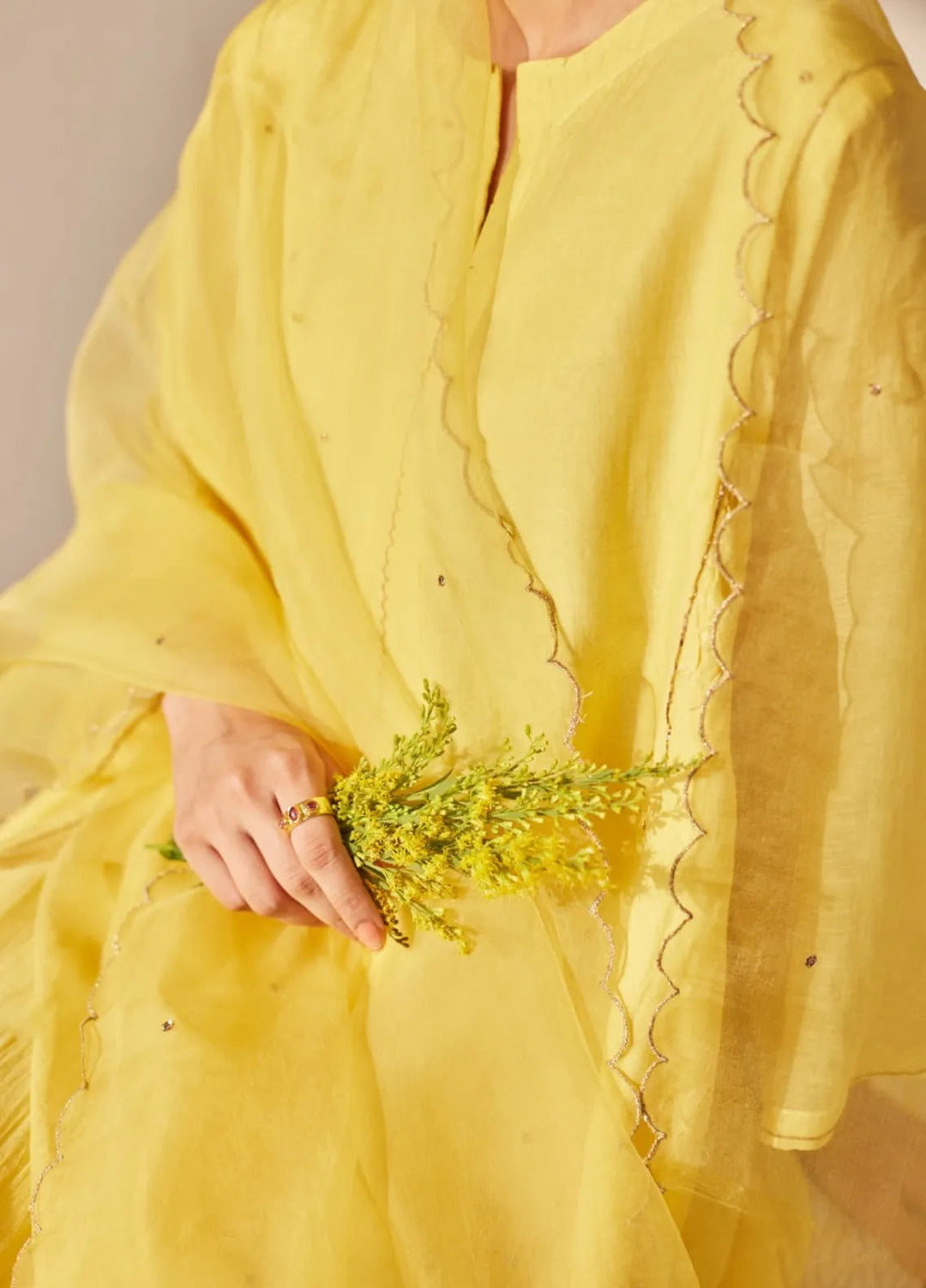 The Girl Store Pret Casual Khaddar 3 Piece Suit Corn