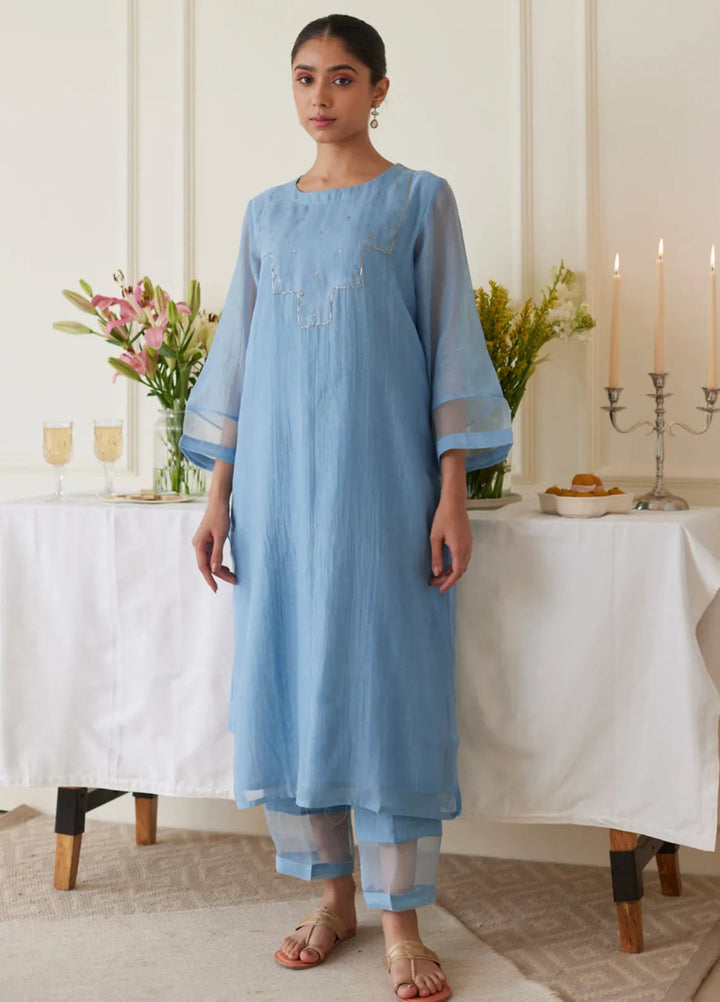 The Girl Store Pret Casual Lawn 3 Piece Suit Maya Blue