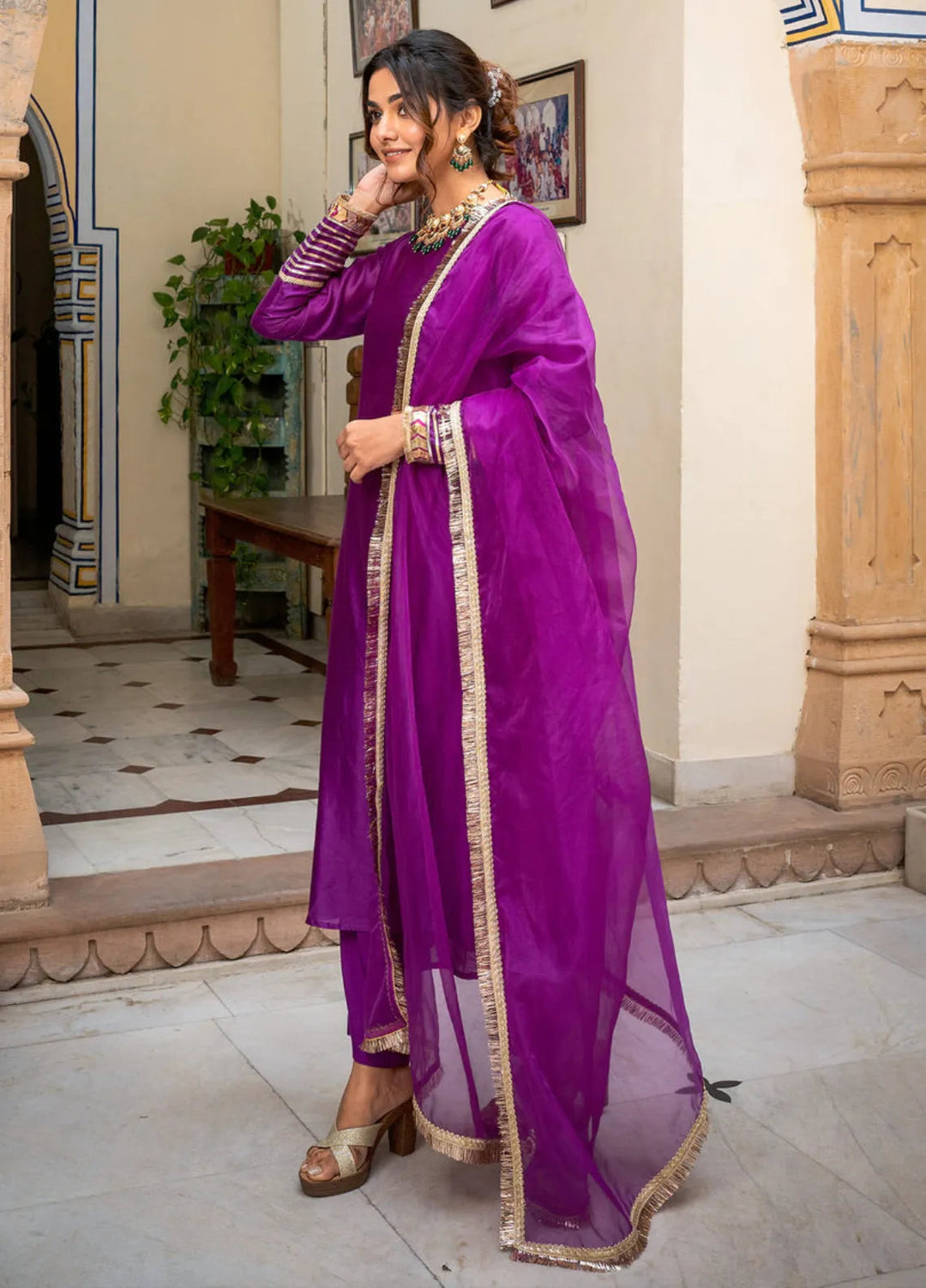 The Girl Store Pret Casual Raw Silk 3 Piece Suit Wisteria