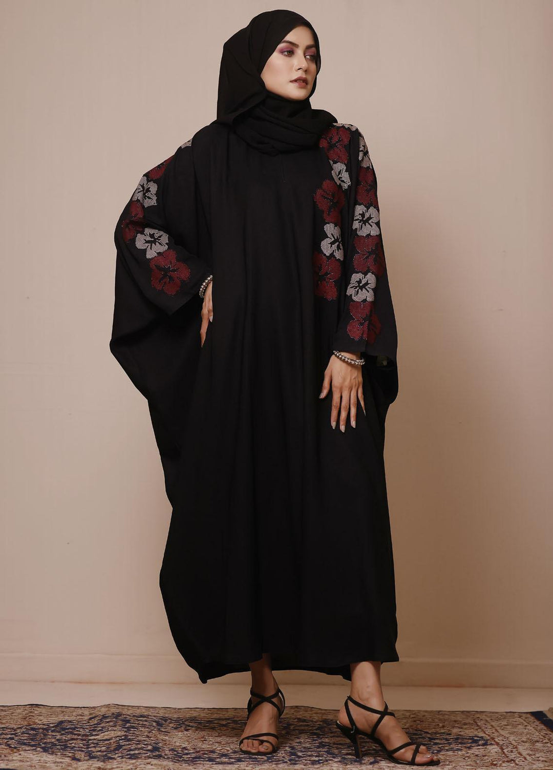 The Great Master (TGM) Front Open Nida Stitched Abaya TGM21A Nargis