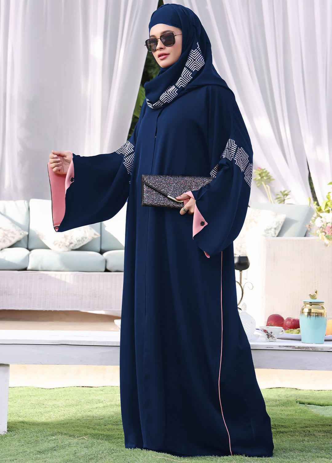 The Great Master (TGM)  Korean Nida Front Open Abaya Wajiha