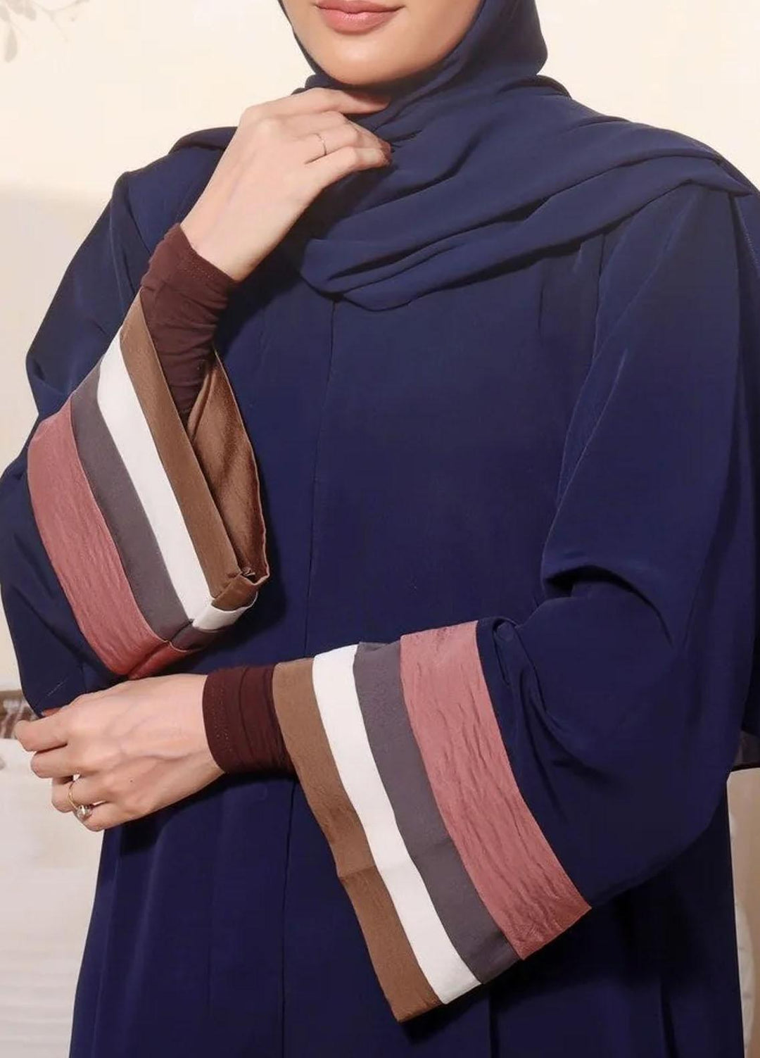 The Great Master (TGM)  Nida Front Open Style Abaya Maya Blue