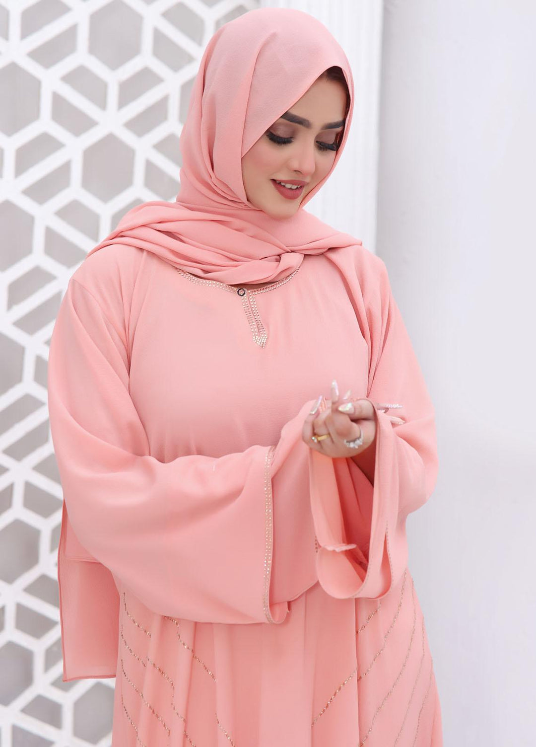 The Great Master (TGM)  Chiffon Front Closed Style Abaya Rukhsar