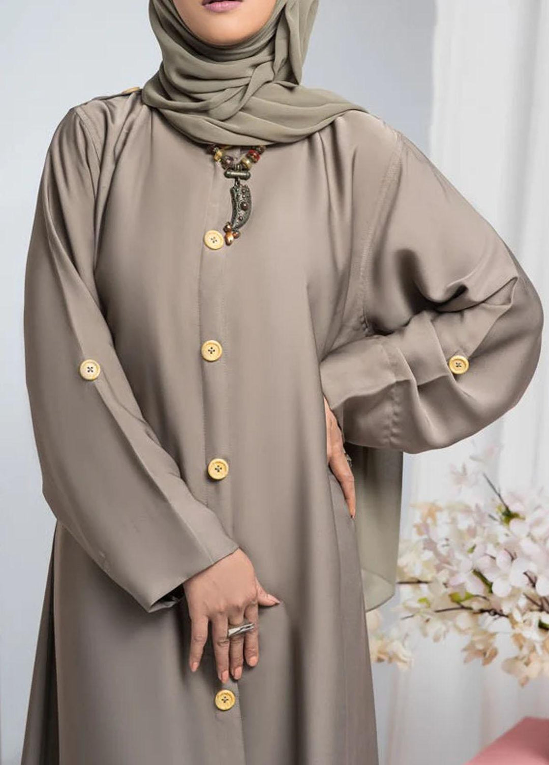The Great Master (TGM)  Nida Front Open Style Abaya Salwah