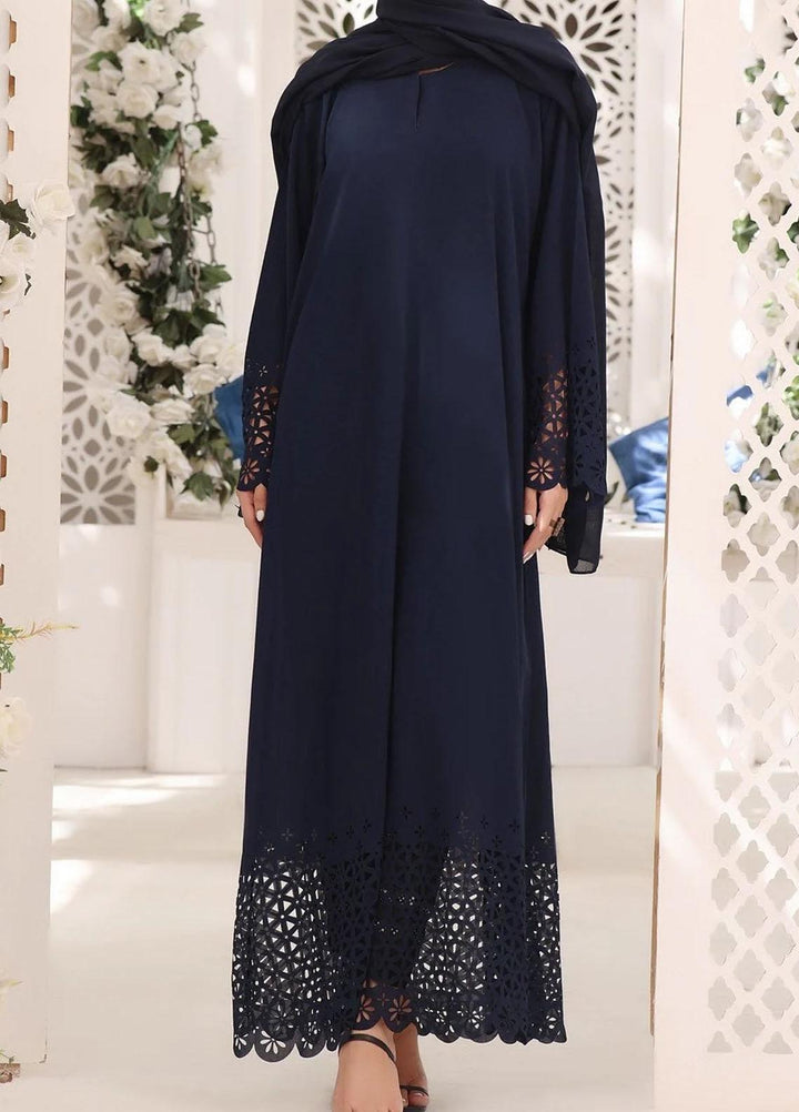 The Great Master (TGM)  Chiffon Front Closed Style Abaya Sapphire Enigma