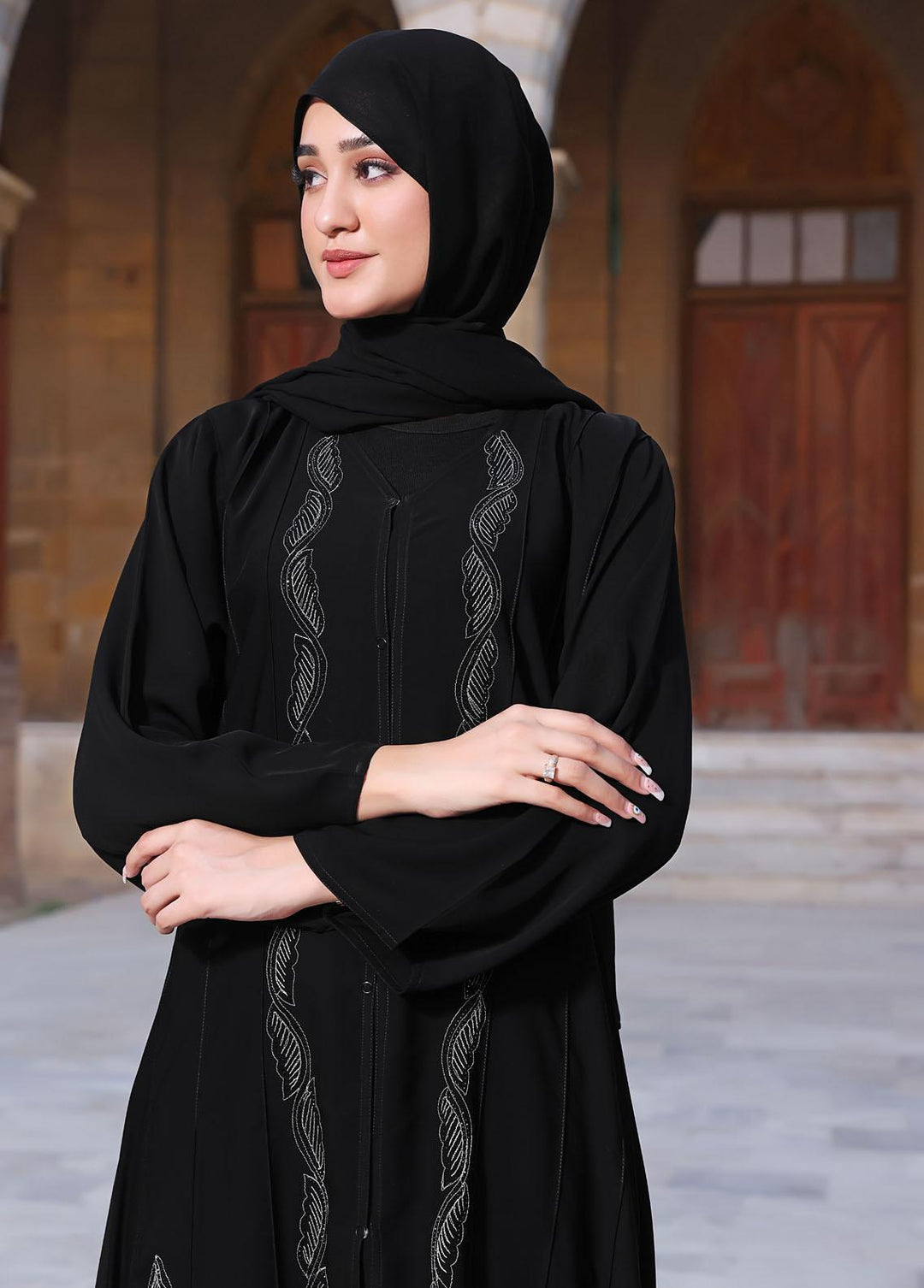 The Great Master (TGM)  Nida Front Open Style Abaya Obaida