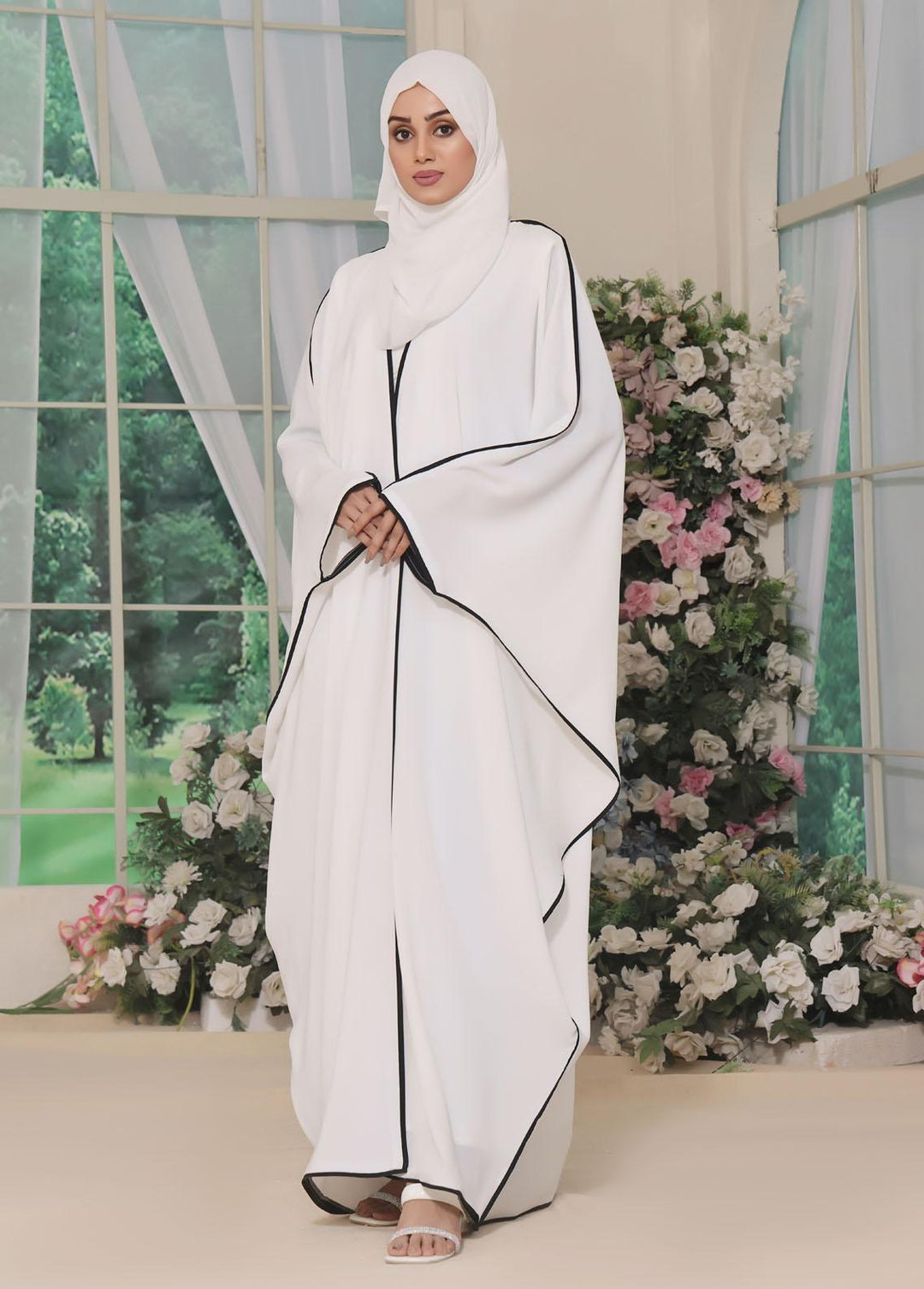The Great Master (TGM)  Nida Front Open Style Abaya Pearl Purity
