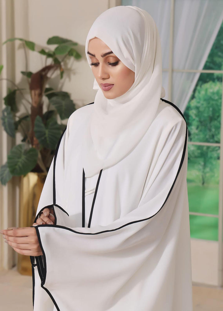 The Great Master (TGM)  Nida Front Open Style Abaya Pearl Purity