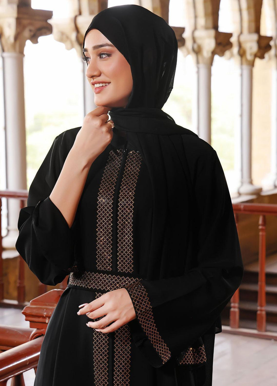 The Great Master (TGM)  Nida Front Open Style Abaya Robabeh