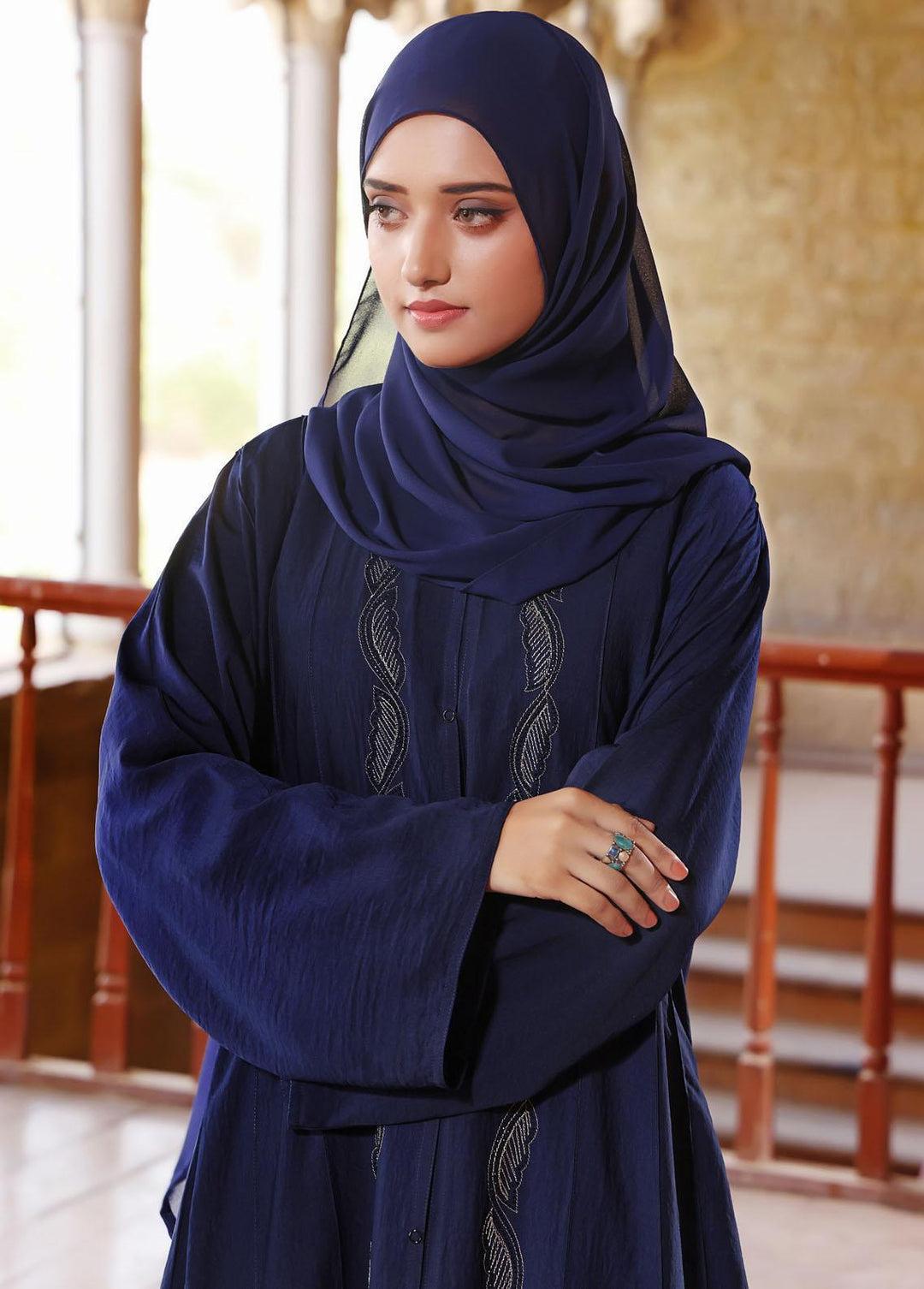 The Great Master (TGM)  Hareer Front Open Style Abaya Zeenah