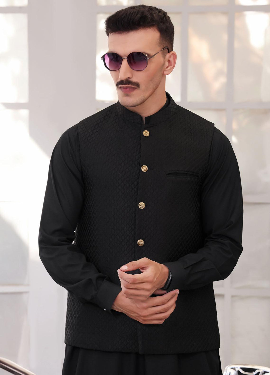 The Great Master (TGM) Missouri Formal Waistcoat for Men -  TGM22MW Black Briton