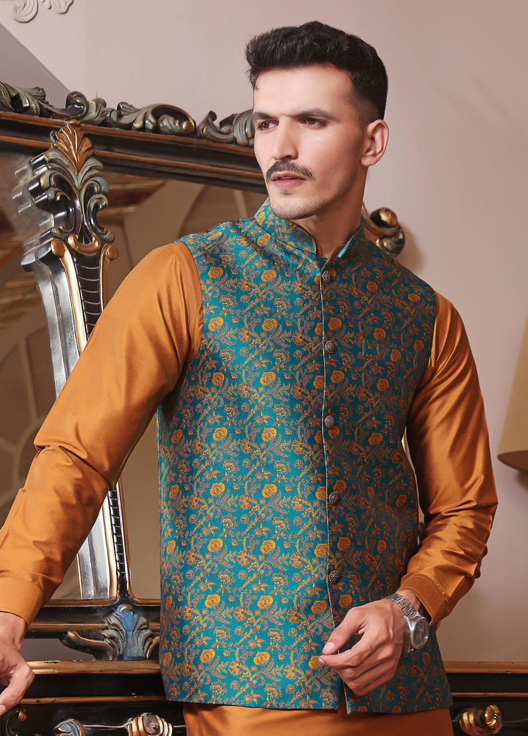 The Great Master (TGM) Atlas Festive Waistcoat for Men -  TGM22MW Inferno