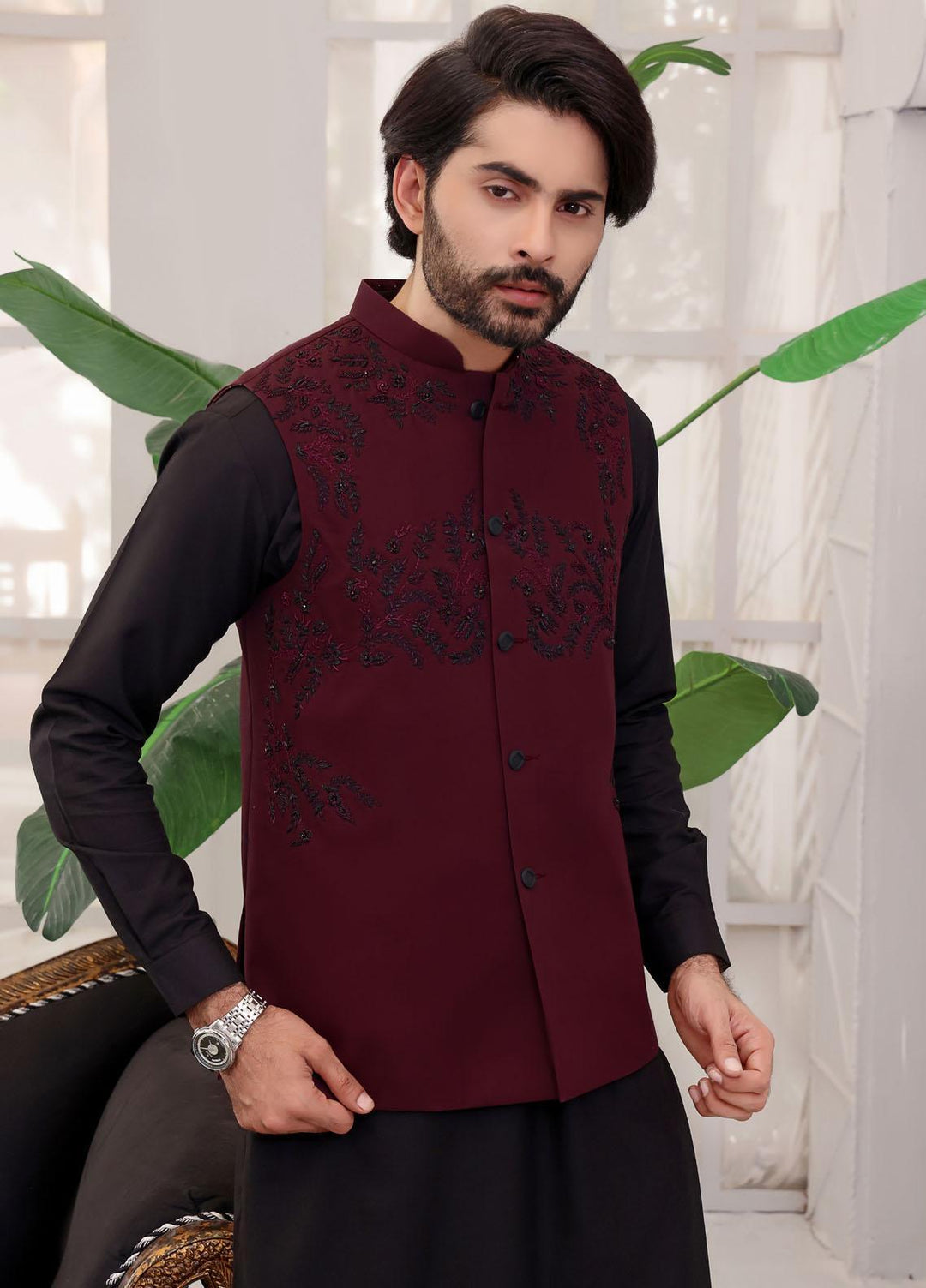 The Great Master (TGM) Suiting Formal Waistcoat for Men -  TGM22MW Red Merlot