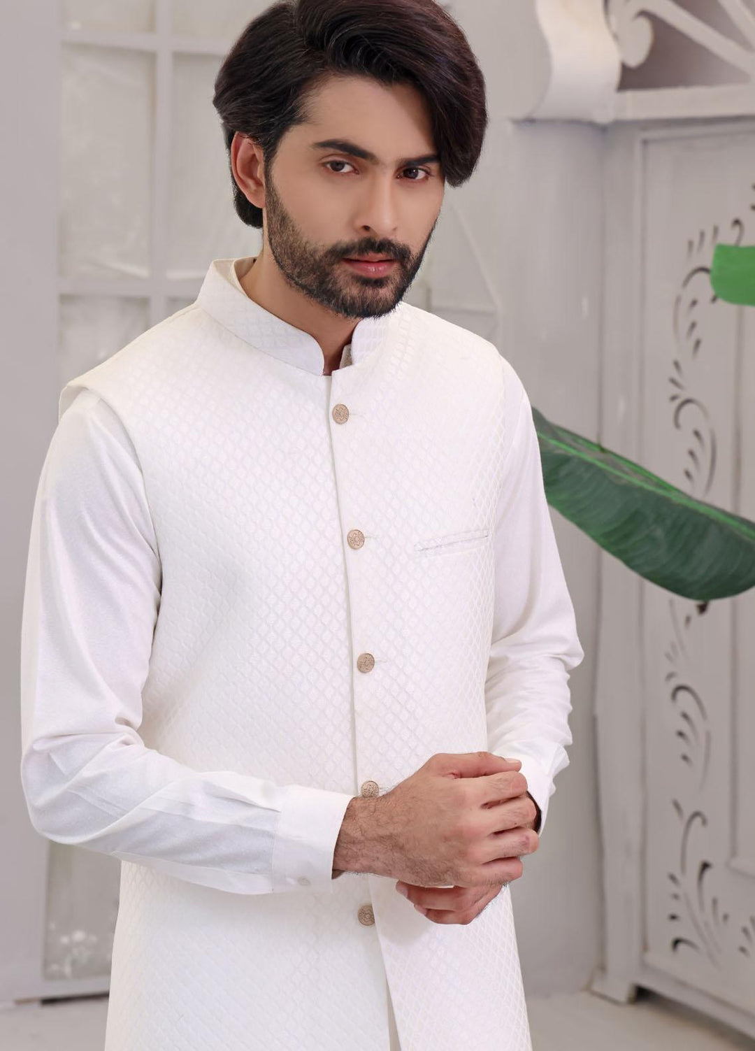 The Great Master (TGM) Missouri Formal Waistcoat for Men -  TGM22MW White Lead