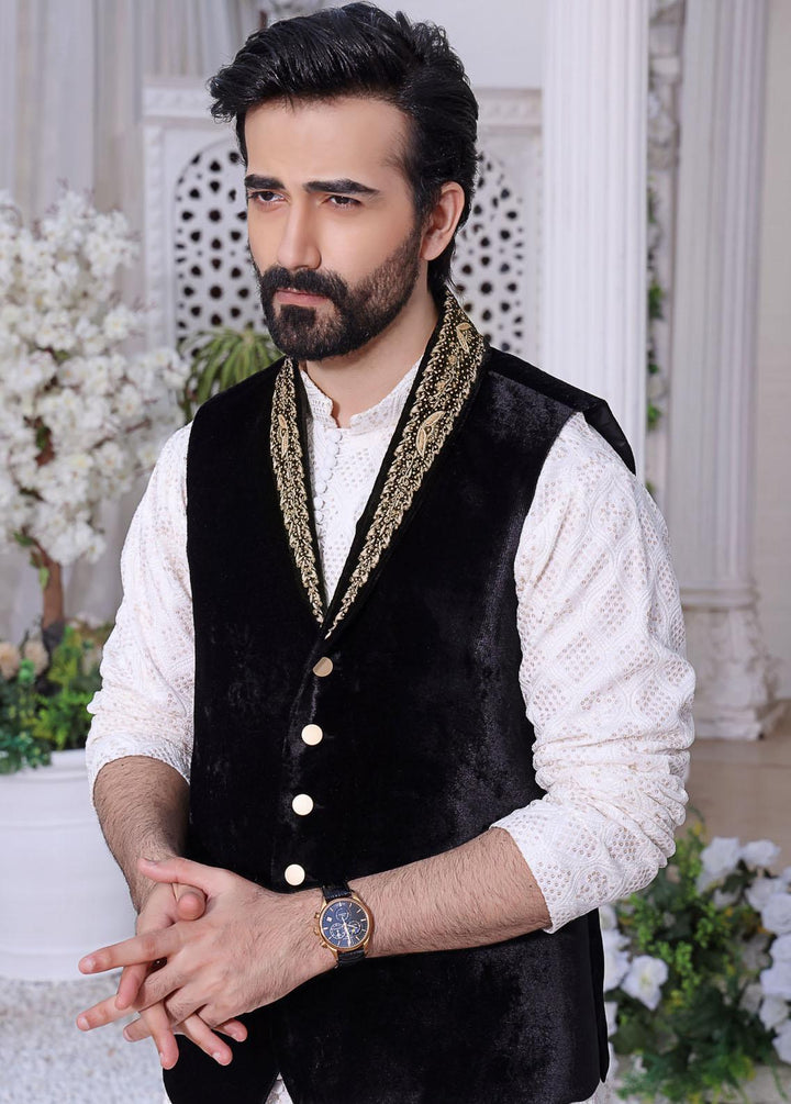 The Great Master (TGM) Velvet Formal Men Waistcoat -  Noir Velvet