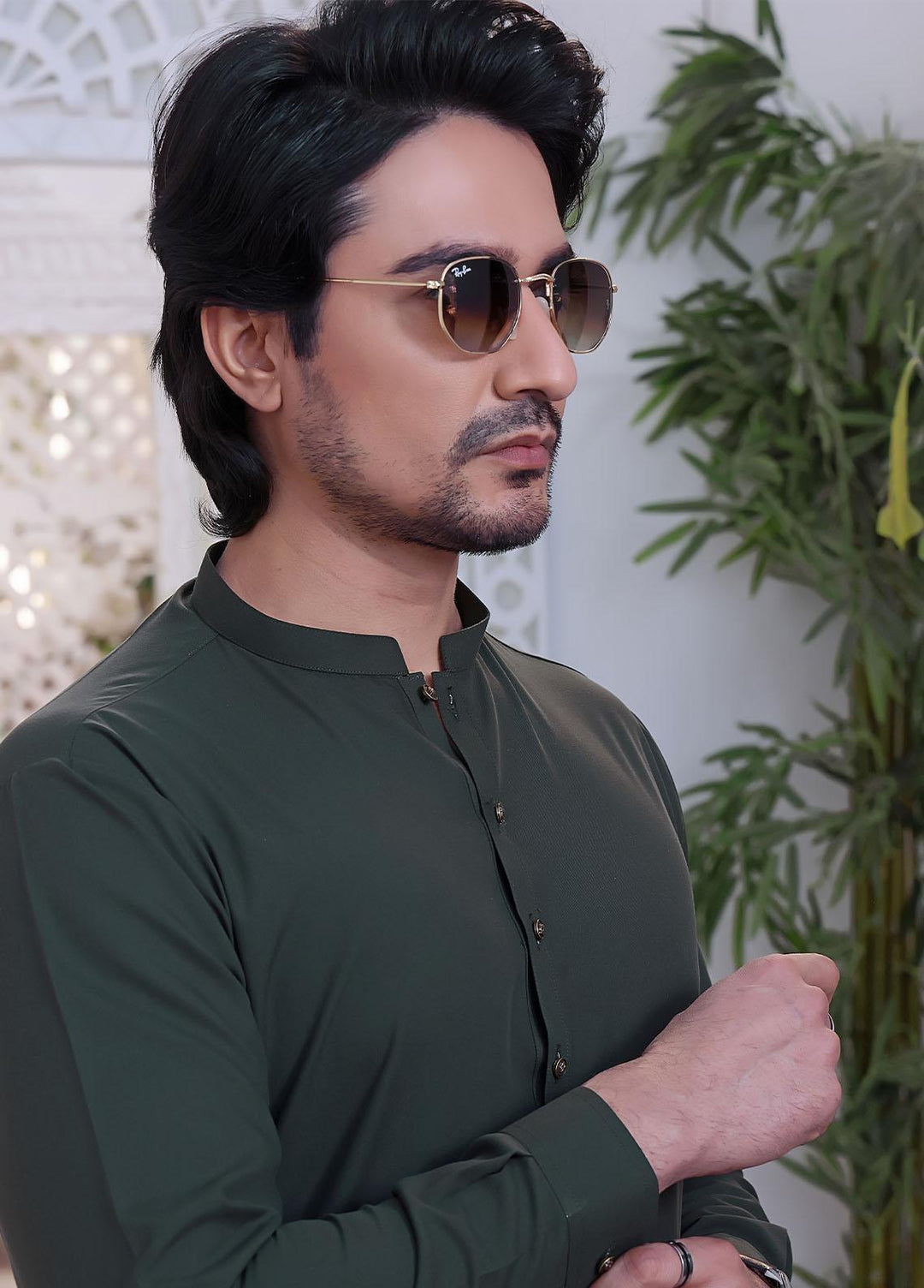 The Great Master (TGM) Atlas Festive 3 Piece Waistcoat Suit for Men -  Basil Green