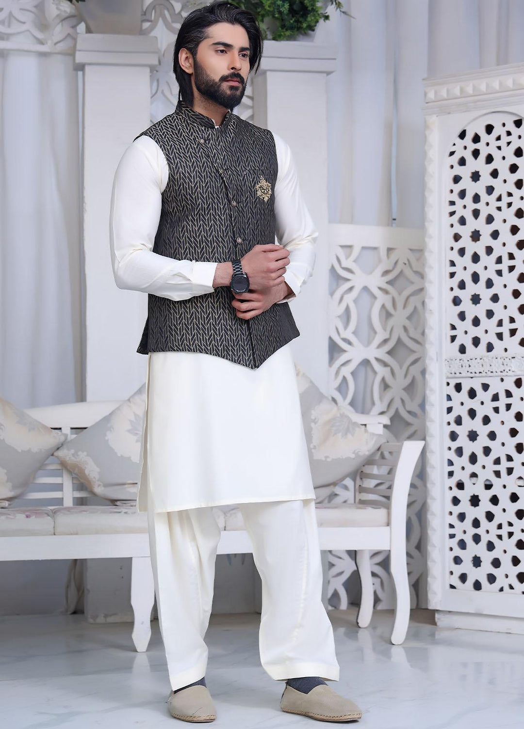 The Great Master (TGM) Atlas Festive 3 Piece Waistcoat Suit for Men -  BuckWheat