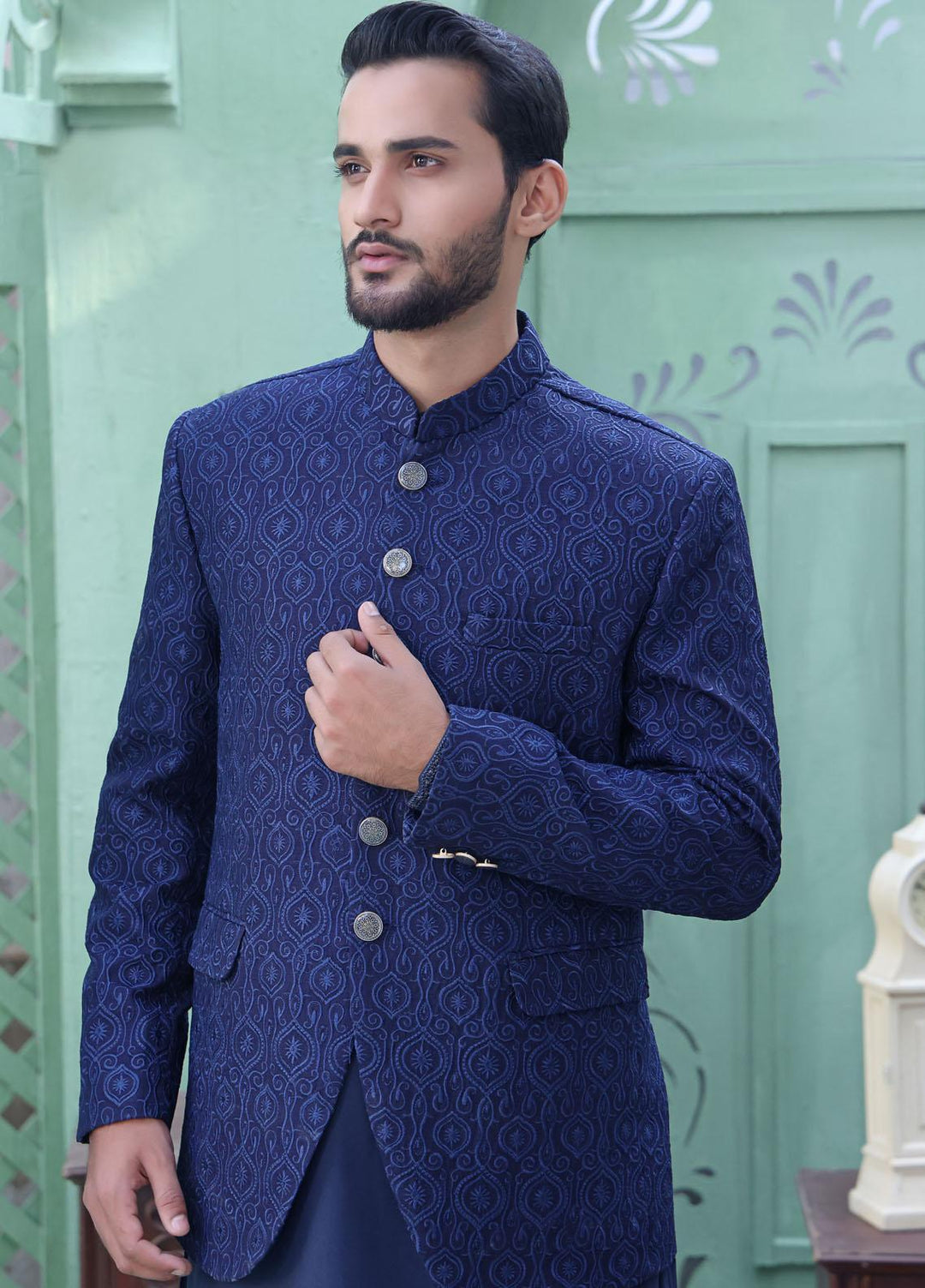 The Great Master (TGM) Raw Silk Festive Prince Coat for Men -  Prince Coat 59