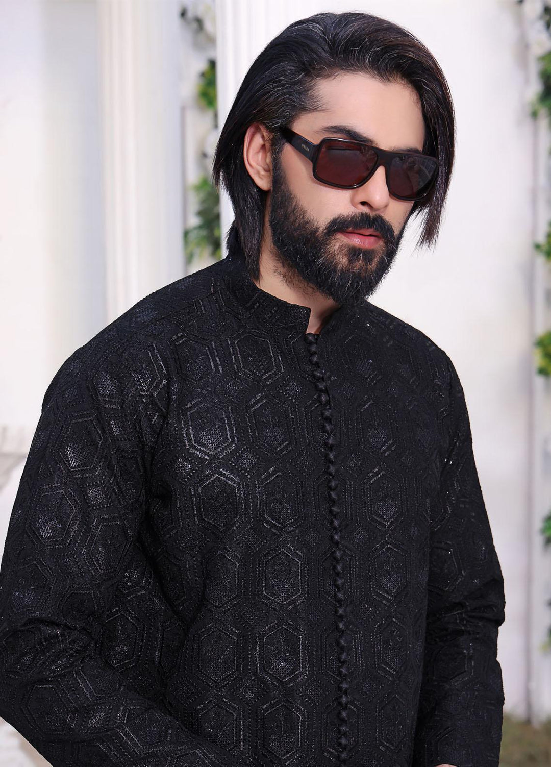 The Great Master (TGM) Banarsi Formal Kurta Pajama for Men -  Black Swan