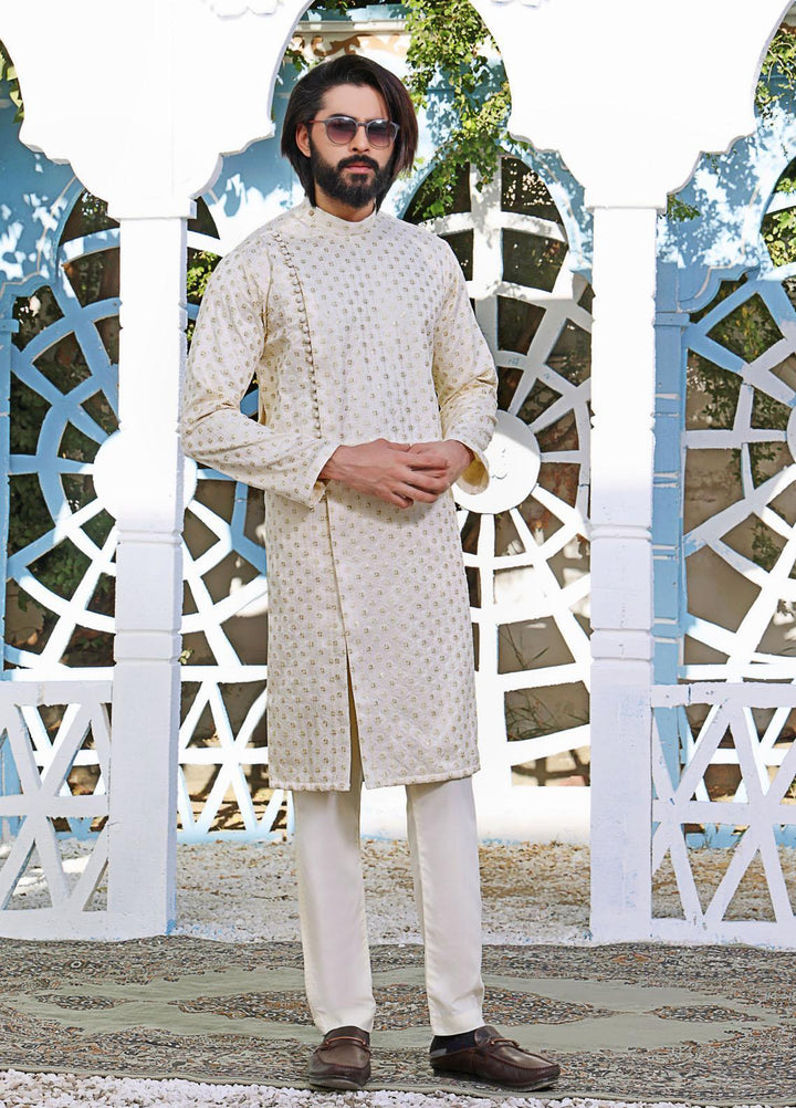 The Great Master (TGM) Banarsi Formal Kurta Pajama for Men -  Crisp Snowfall